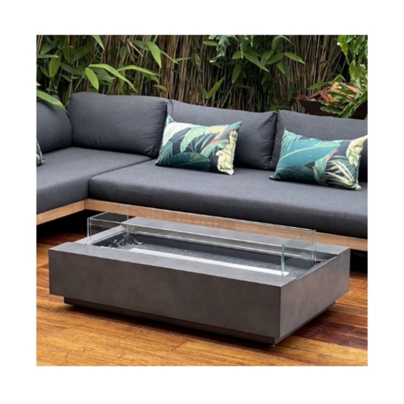 Outdoor Furniture Fire Pit Set - is-Modern Corten Steel Fire Place Gas