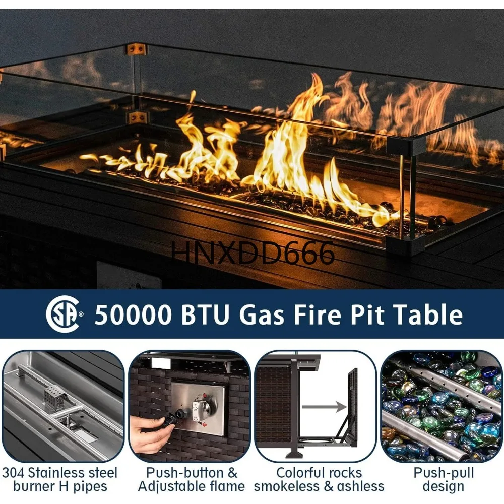 Patio Furniture Set with Fire  - Outdoor Furniture Fire Pit Set review and price