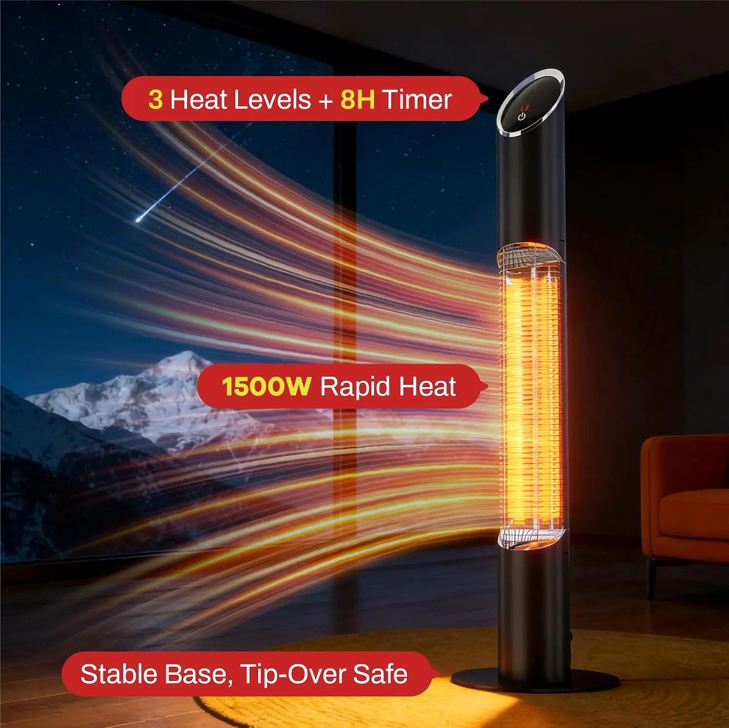Outdoor Electric Patio Heater, - Patio Heater Standing review and price