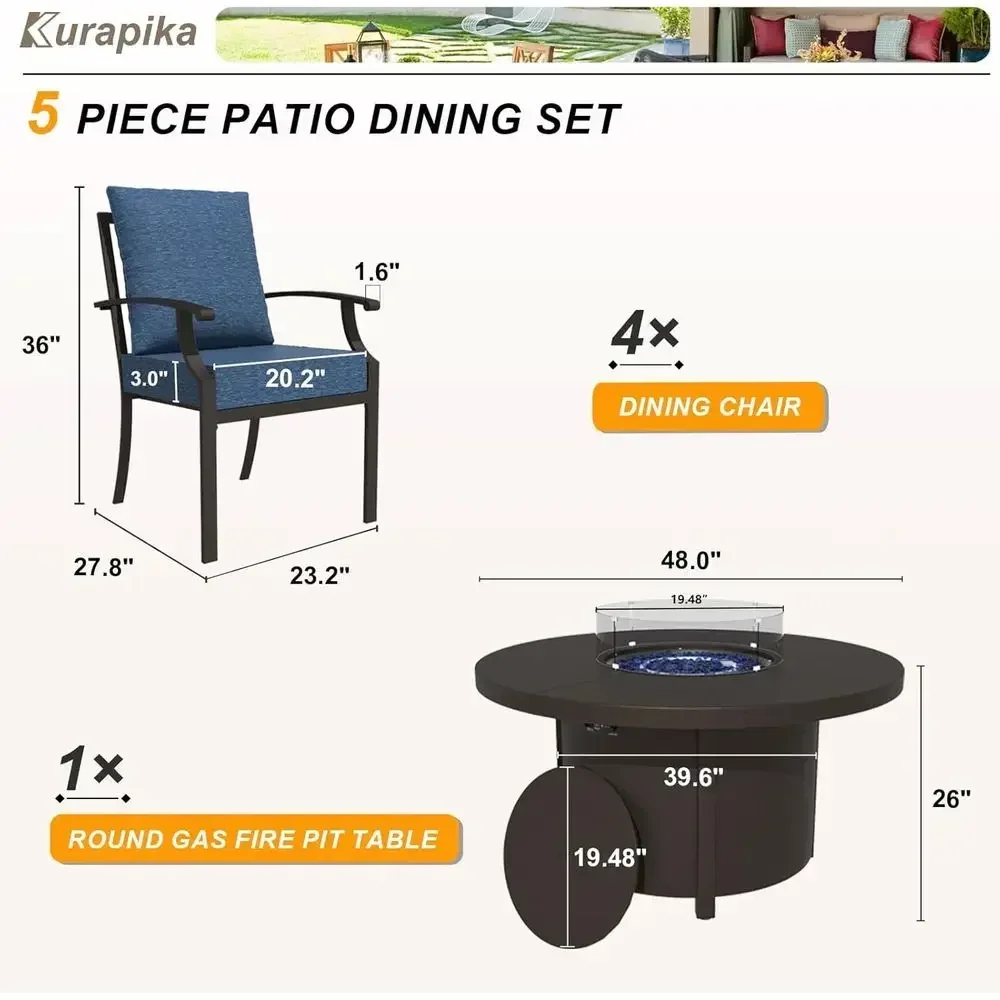 5-Piece Outdoor Patio Furnitur - Outdoor Furniture Fire Pit Set review and price