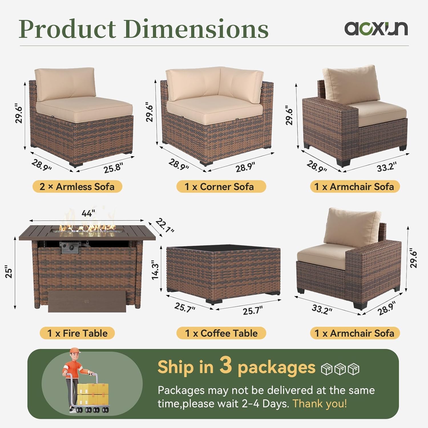 7 Piece Patio Furniture Set wi - Outdoor Furniture Fire Pit Set review and price