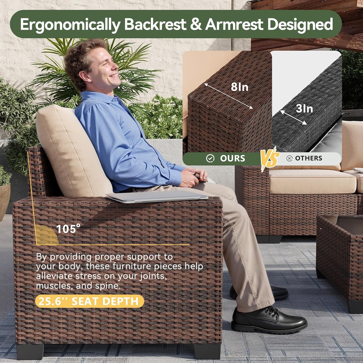 7 Piece Patio Furniture Set wi - Outdoor Furniture Fire Pit Set review and price