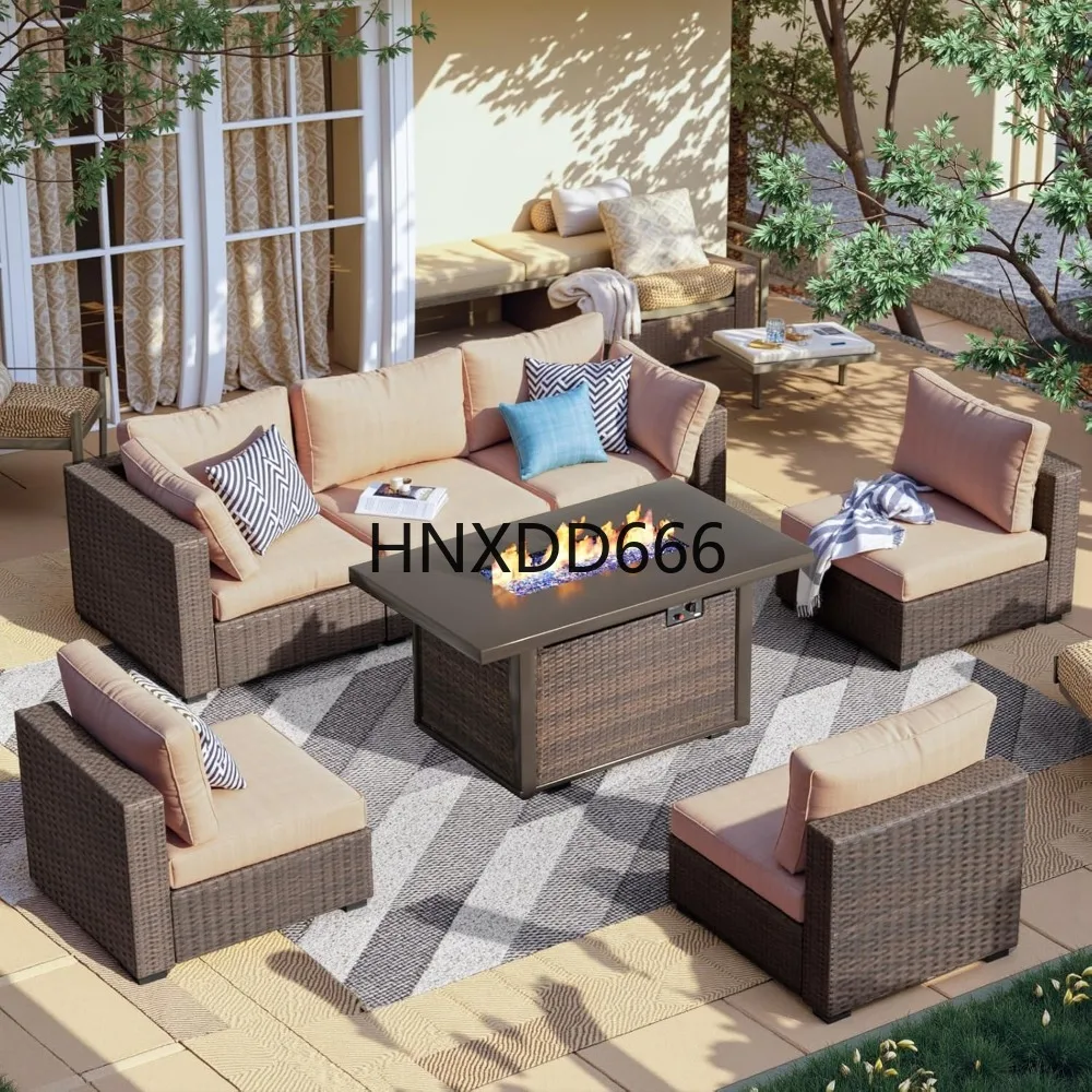 7 Piece Patio Furniture Set wi - Outdoor Furniture Fire Pit Set review and price