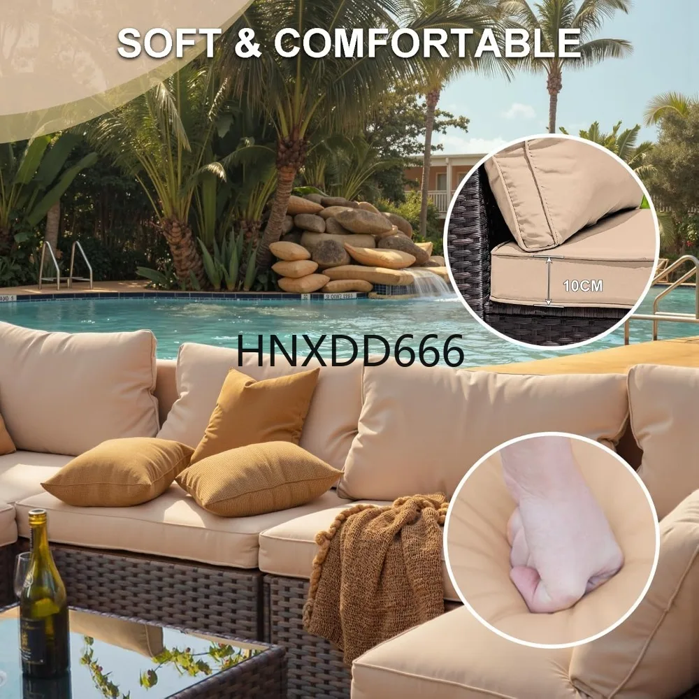 7 Piece Patio Furniture Set wi - Outdoor Furniture Fire Pit Set review and price