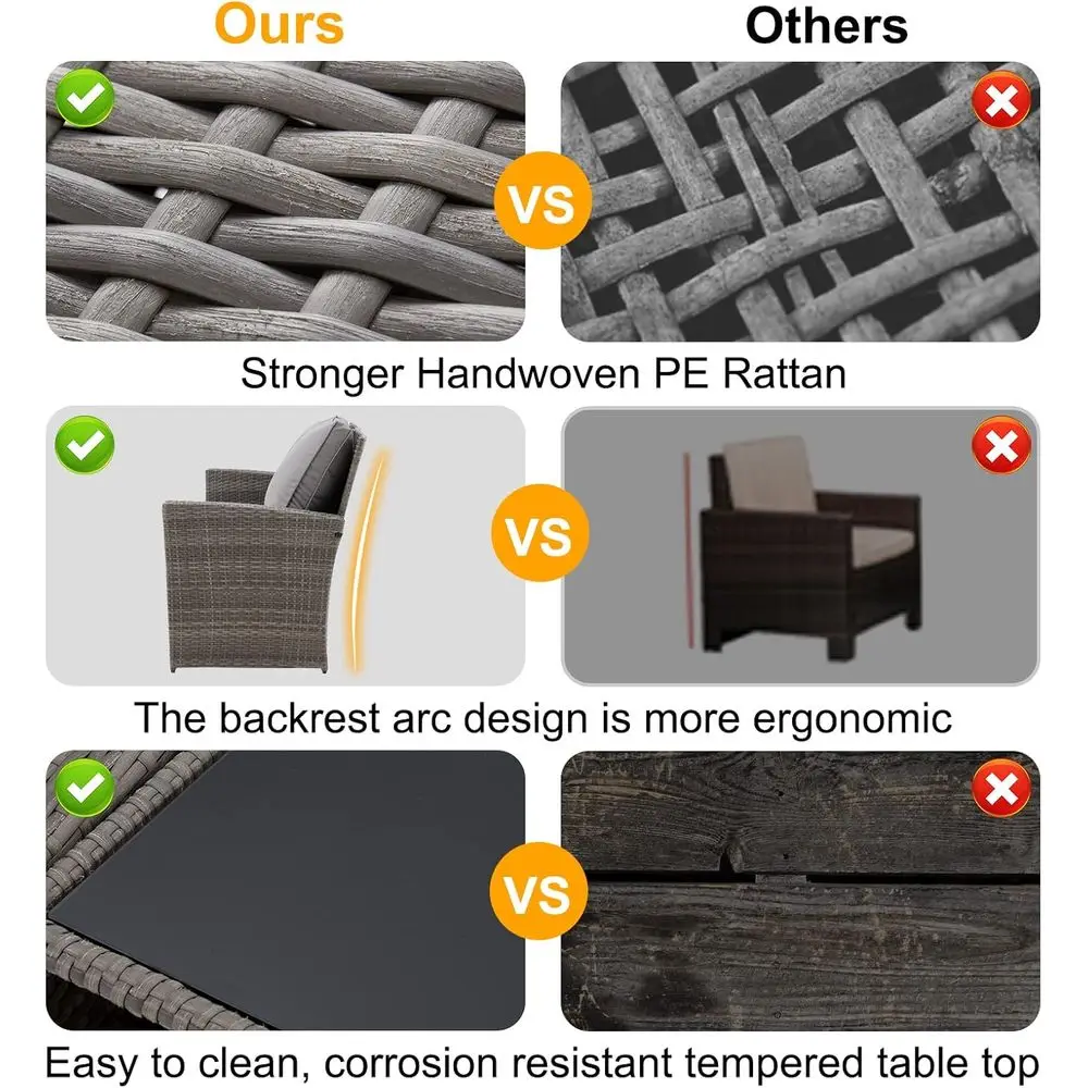 6-Piece Outdoor Sectional Pati - Outdoor Furniture Grey review and price