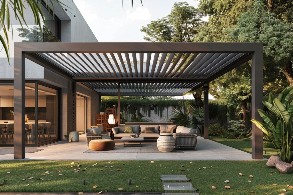 Backyard Install Against The W - Outdoor Furniture Gazebo review and price