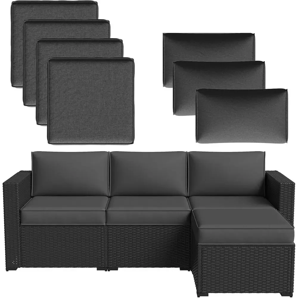 7-Piece Grey Outdoor Furniture - Outdoor Furniture Grey review and price