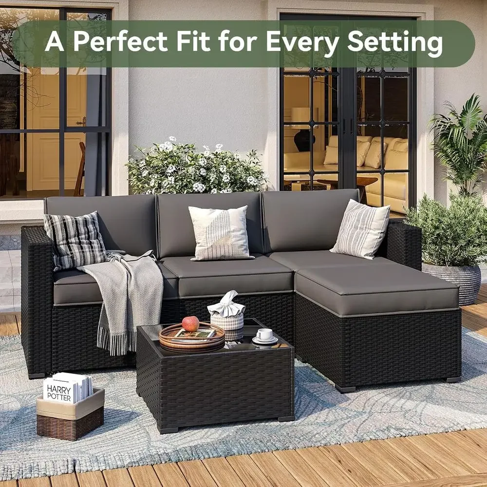 7-Piece Grey Outdoor Furniture - Outdoor Furniture Grey review and price