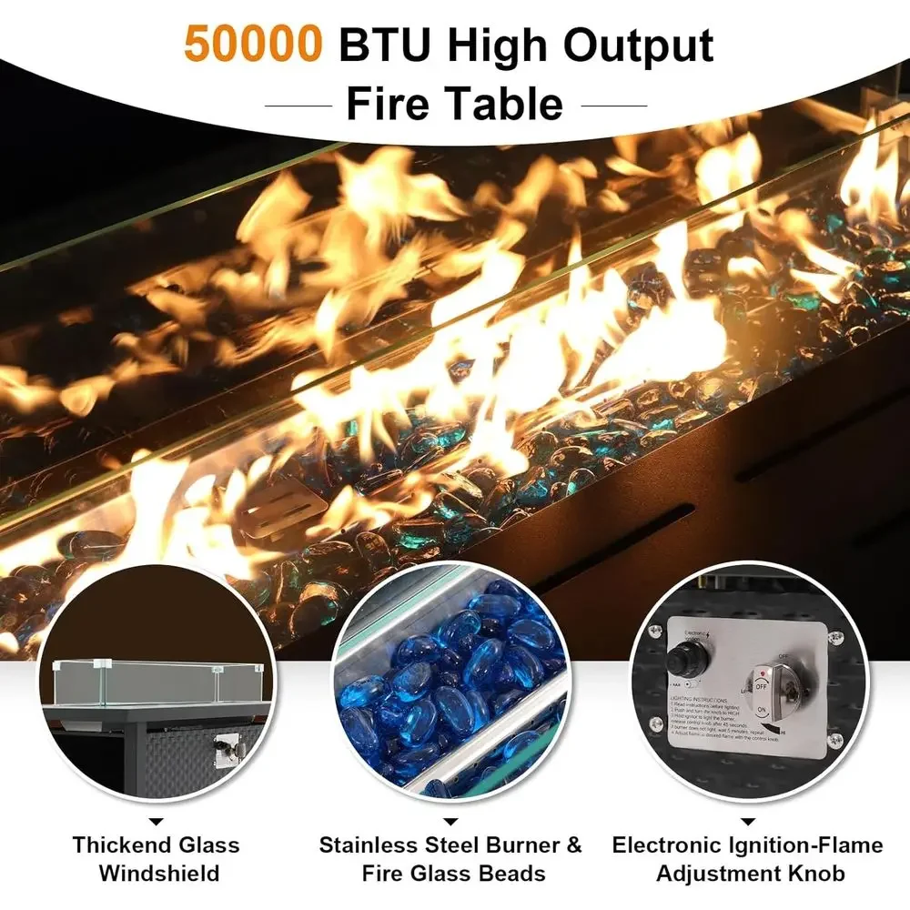 8-Piece Patio Furniture Set wi - Outdoor Furniture Fire Pit Set review and price