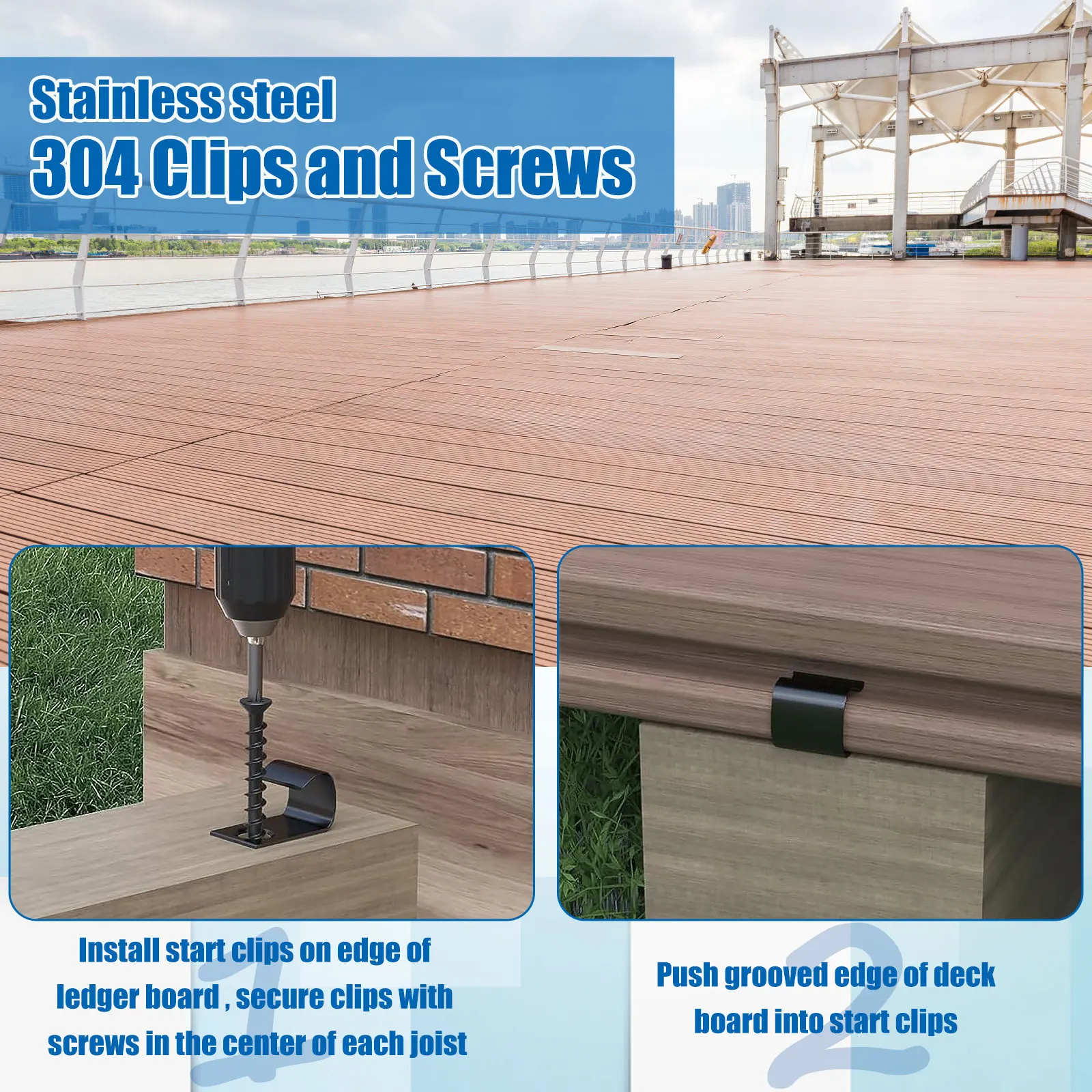 36/72Pcs Composite Deck Clip O - Outdoor Furniture Heavy review and price