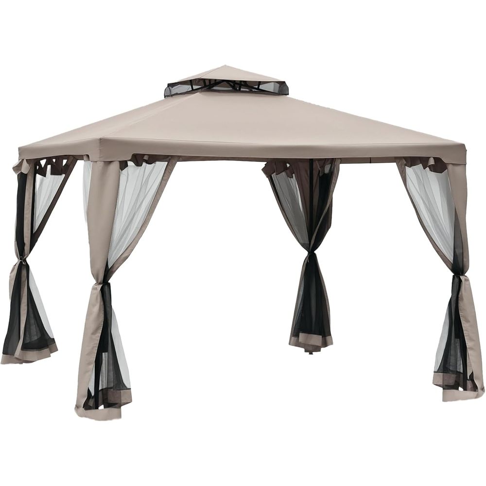 9.6' x 9.6' Patio Gazebo, Outd - Outdoor Furniture Gazebo review and price