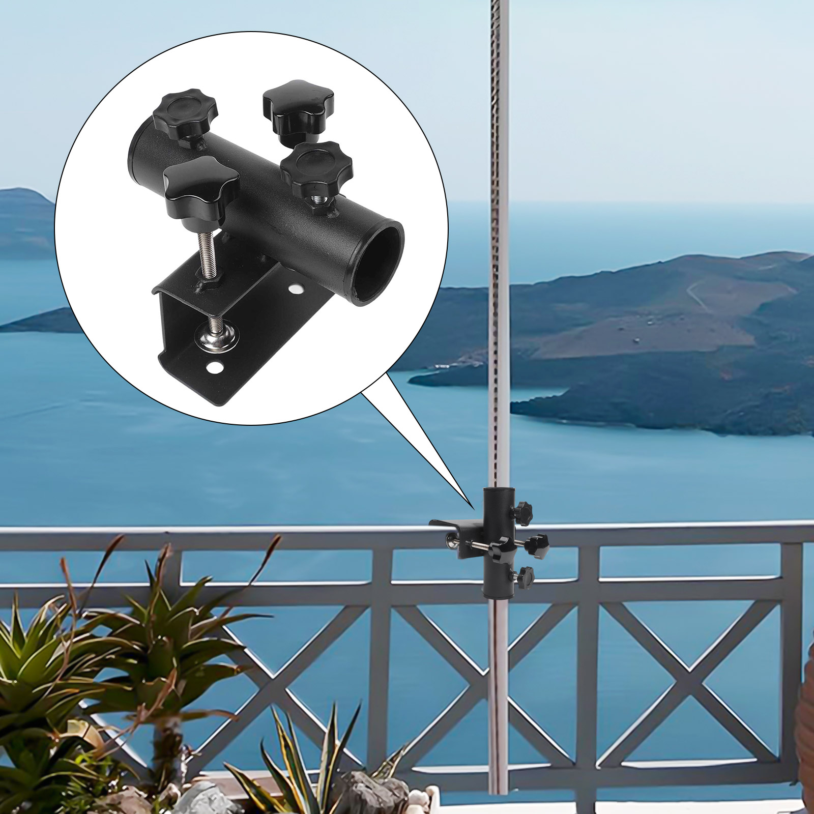 Balcony Umbrella Holder Clamp  - Outdoor Furniture Bali review and price