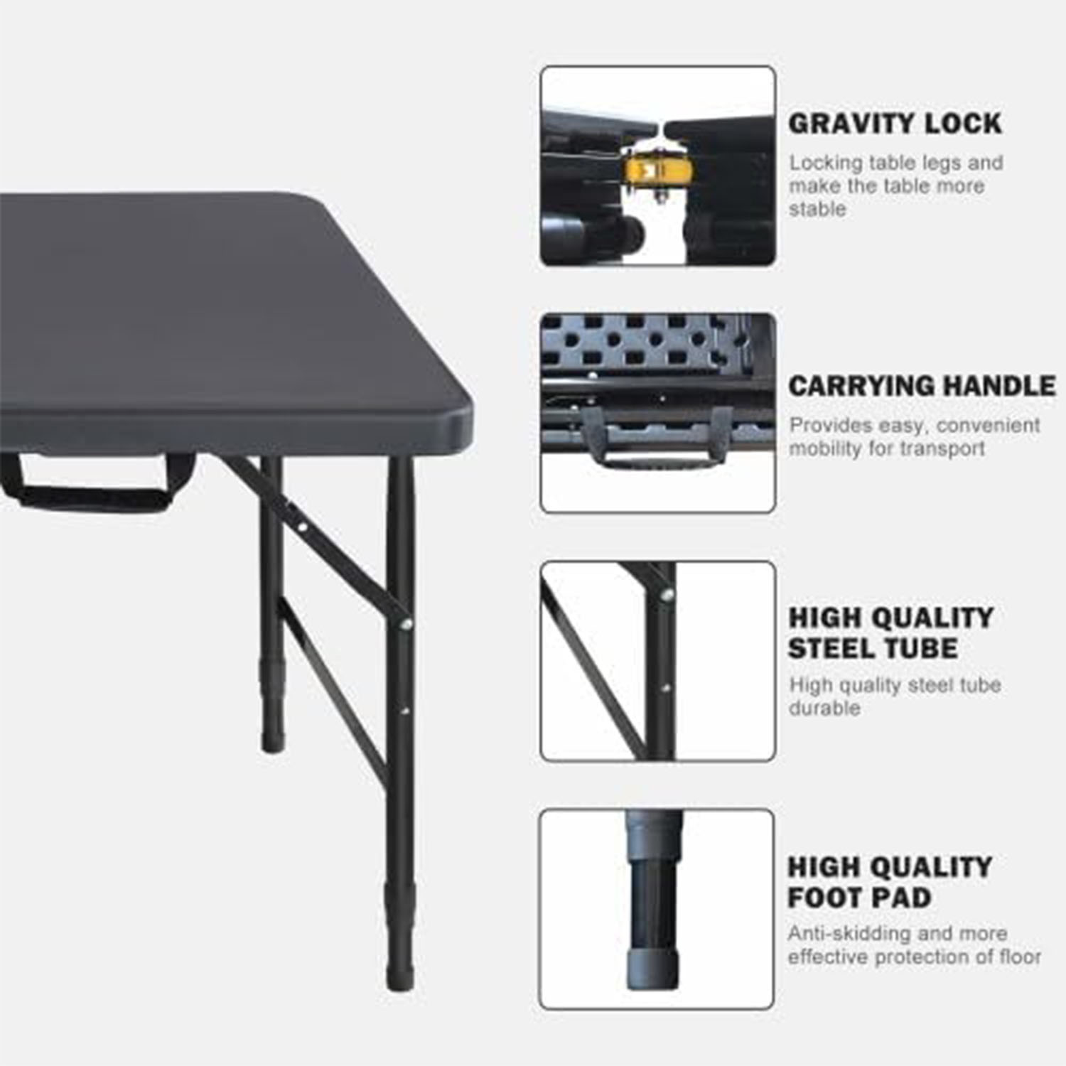 Folding Table 4ft Height Adjus - Outdoor Furniture Heavy review and price