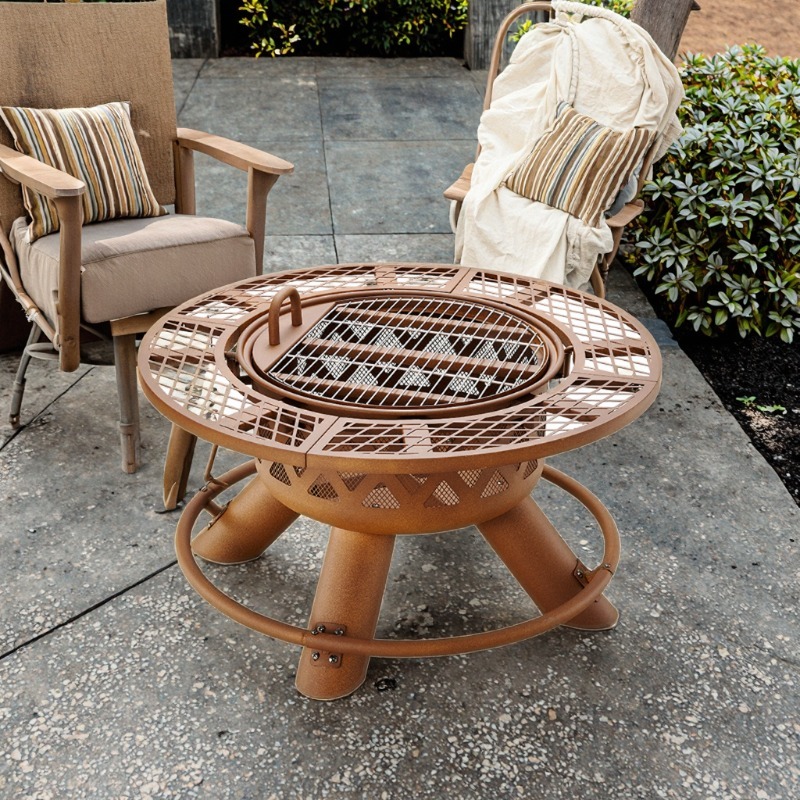2026 Modern Outdoor Steel Char - Outdoor Furniture Fire Pit Set review and price