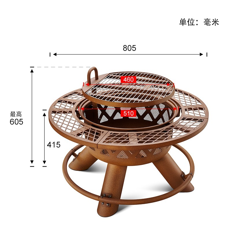 2026 Modern Outdoor Steel Char - Outdoor Furniture Fire Pit Set review and price