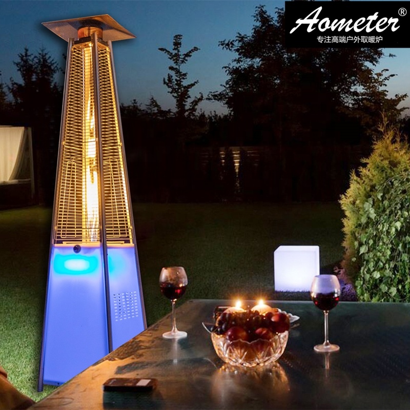 Pyramid-shaped LED Glass Tube  - Patio Heater Standing review and price