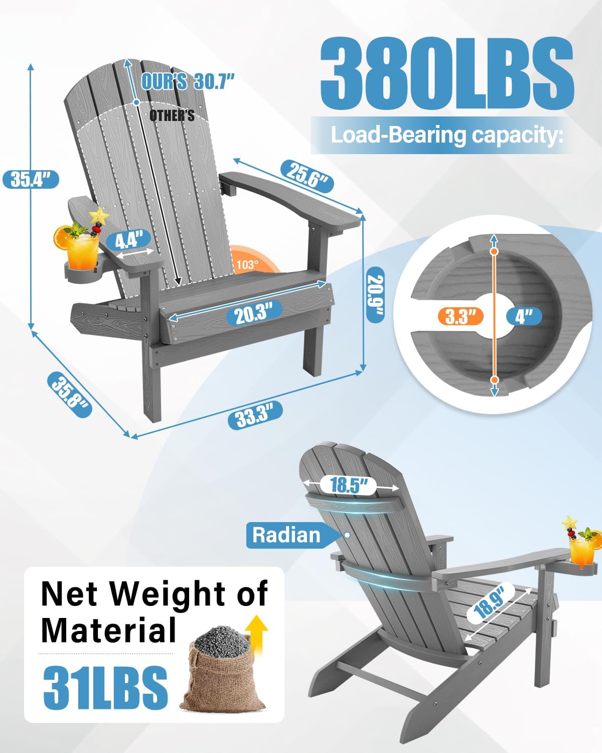 Weather Resistant Adirondack C - Outdoor Furniture Fire Pit Set review and price