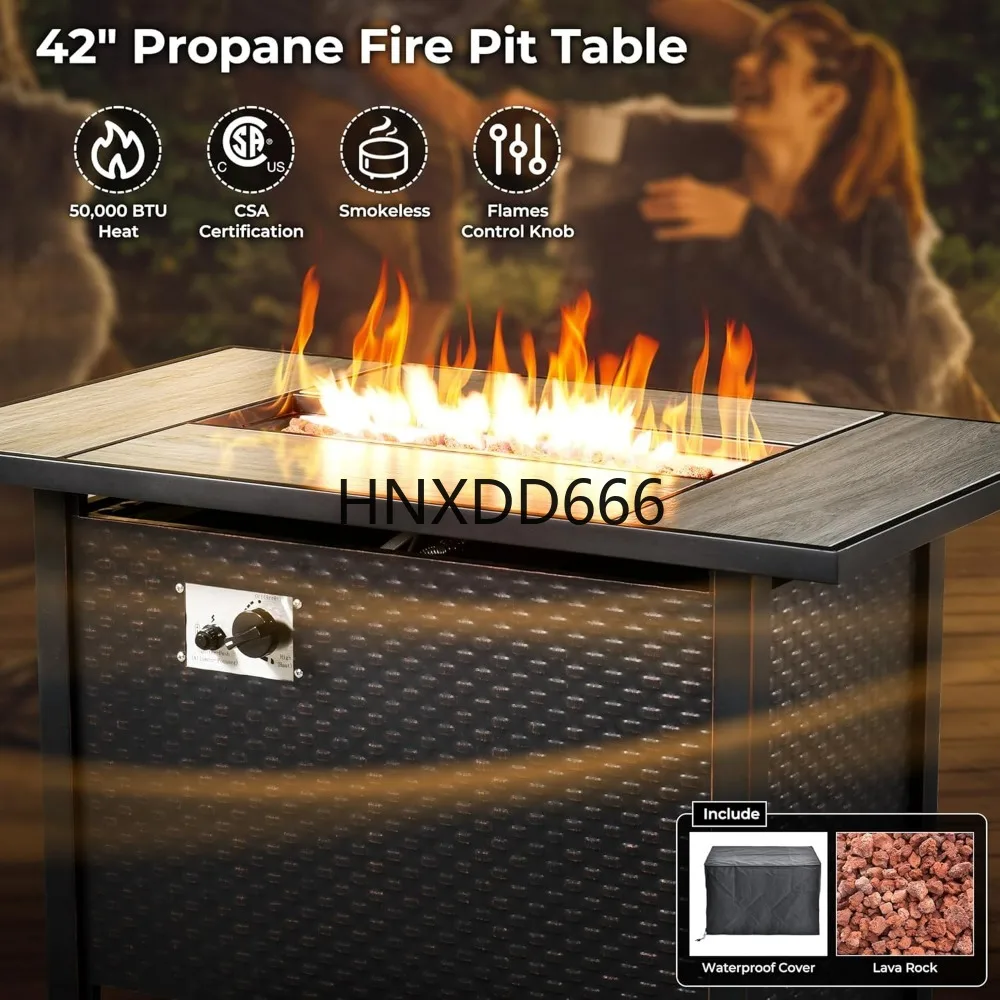 Outdoor 8 Piece Patio Furnitur - Outdoor Furniture Fire Pit Set review and price